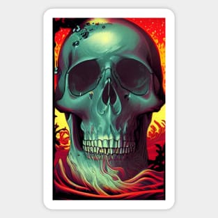 Fire Skull Sticker